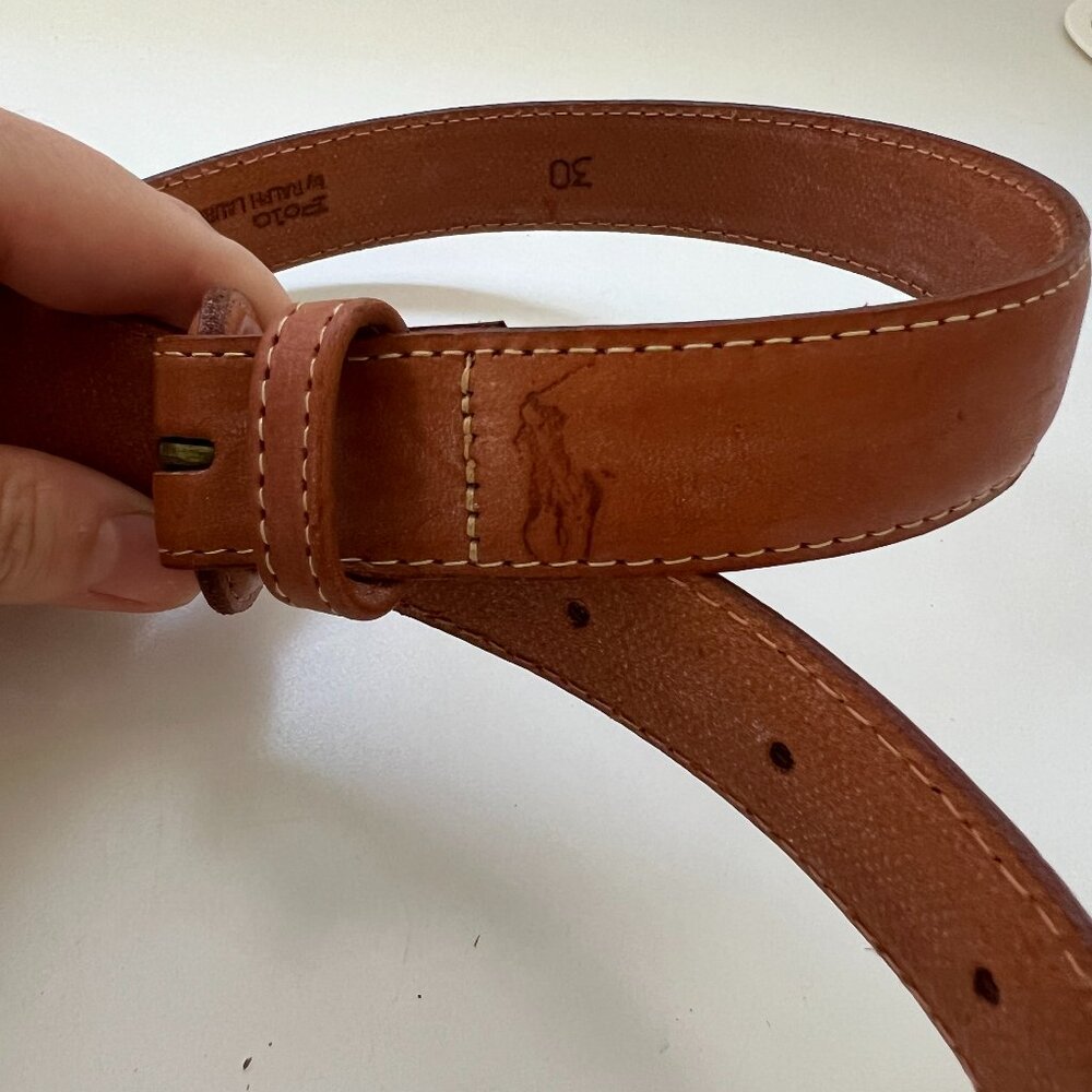 Polo Ralph Lauren Buckle Belt Camel Color Size 30